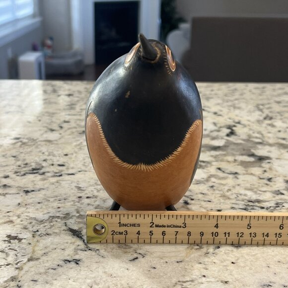 Bertha Medina Bird Gourd Peruvian Signed Hand Carved Folk Art Made in Peru - Picture 16 of 17